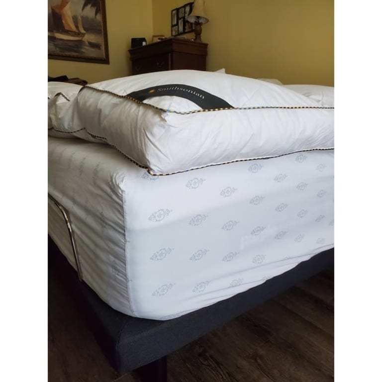 Smithsonian Sleep Collection 4inch White Goose Down Pillow Top Feather