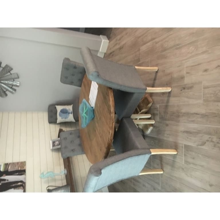 Pengrove 48Inch Round Mango Wood Dining Table Oak Bed Bath