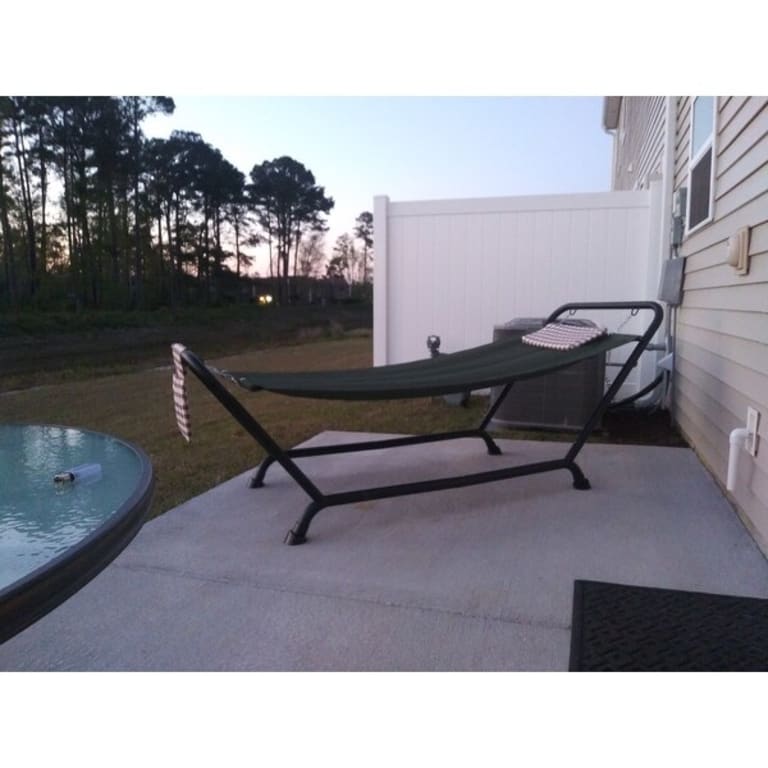 Sorbus Hammock Bed with Stand, Features Deluxe Pillow and Storage