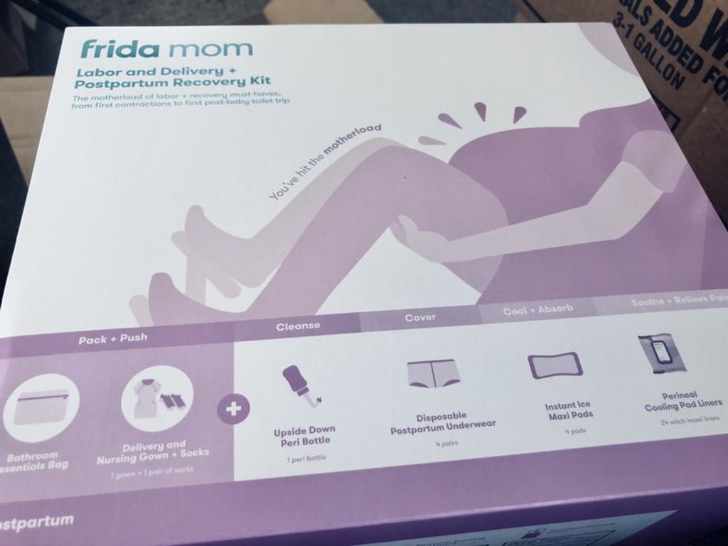 Postpartum Bundle Frida Disposable Underwear, Peri Bottle