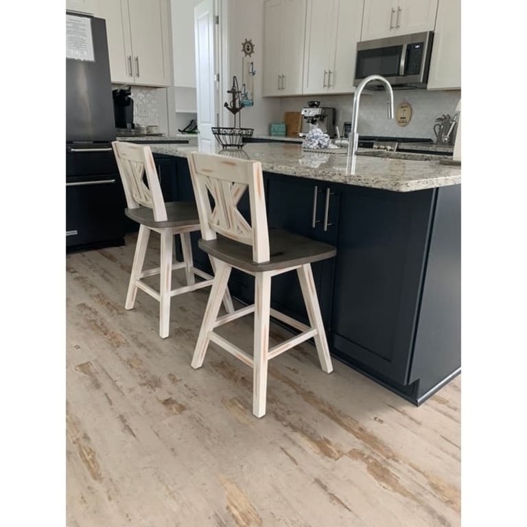 Roux Swivel Counter Height Barstool (Set of 2) On Sale Bed Bath