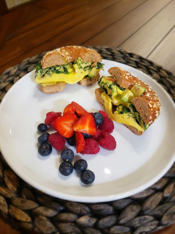 Egg on a Bagel Maker from Uncommon Goods. Customer submitted image.