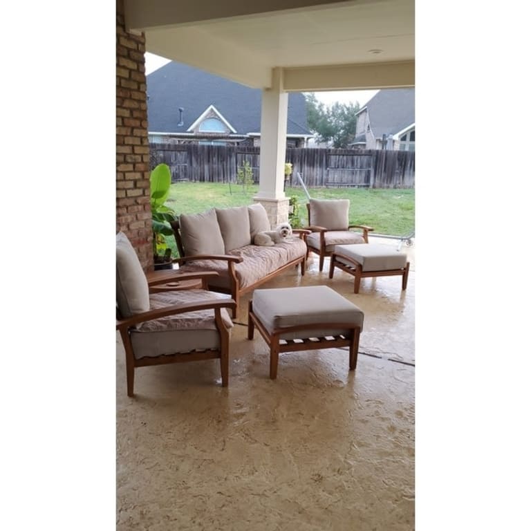 Cambridge Casual Leon Teak Patio Lounge Chair with Cushion On Sale Bed Bath & Beyond 28080450