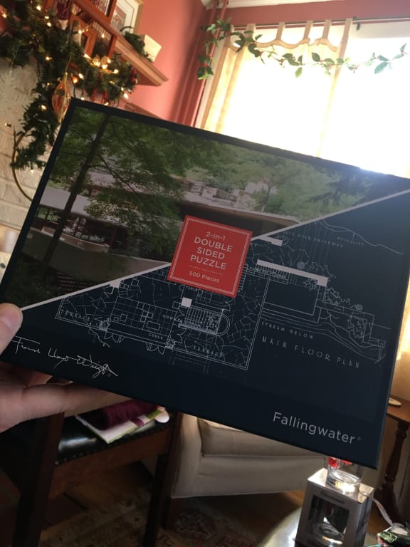 Frank Lloyd Wright Double Sided Puzzle from Uncommon Goods. Customer submitted image.