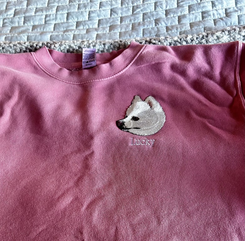 Custom Pet Embroidered Sweatshirt