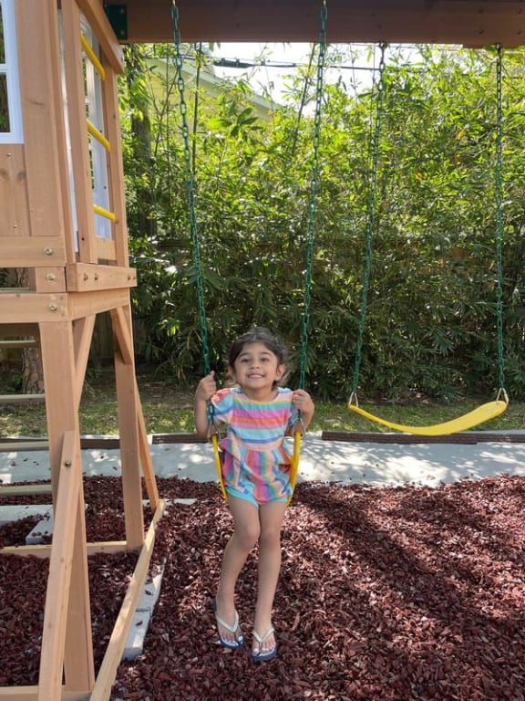 Skyway Resort Wooden Outdoor Swing Set / Playset with Tunnel, Tube