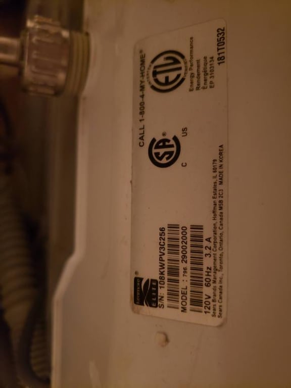 Kenmore elite dryer model no. 796