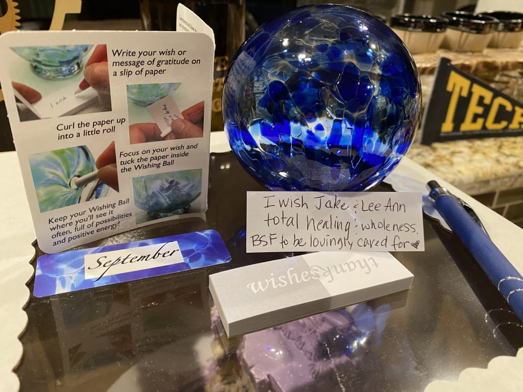 Birthstone Wishing Balls from Uncommon Goods. Customer submitted image.