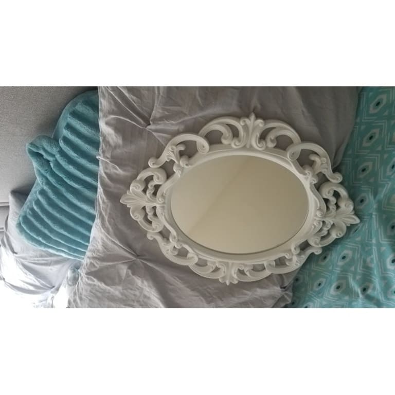 White Oval Vintage Wall Mirror Multi Medium Bed Bath & Beyond