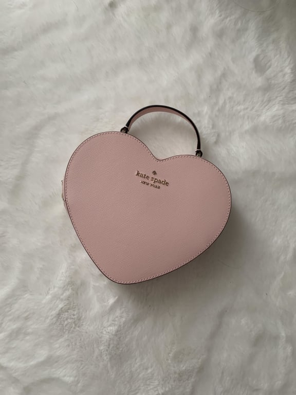 Kate Spade New York Love Shack Heart Crossbody Shoulder Handled Bag (Light  Rose Studded)