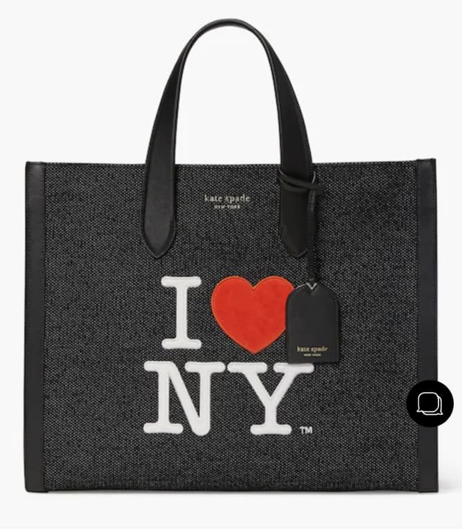 Women's I Love NY Tote Shoulder Handbag