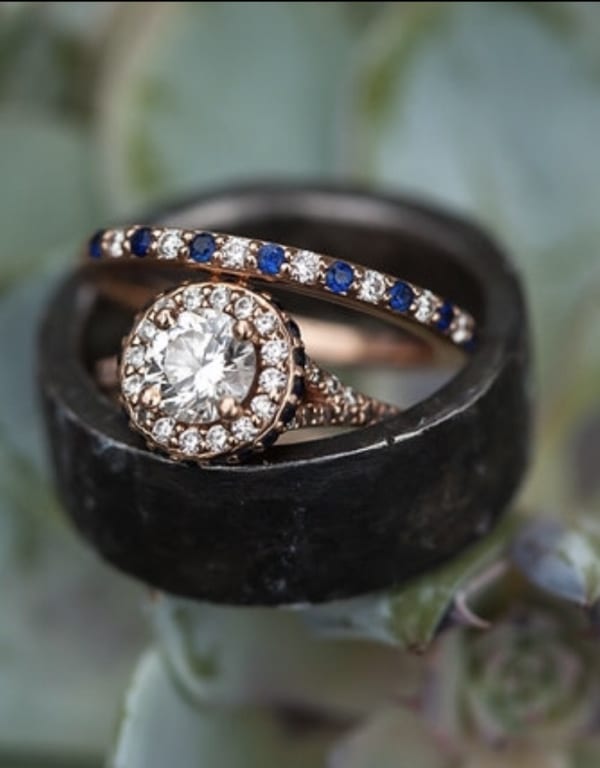Petite Shared Prong Sapphire and Diamond Ring | Brilliant Earth