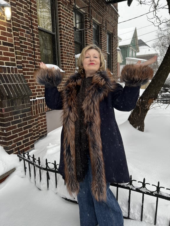 Customer Image Captioned: Enjoining snow day in my new coat