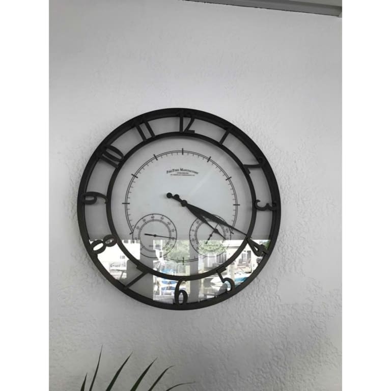 FirsTime & Co. Park Outdoor Wall Clock, American Crafted, Oil Rubbed