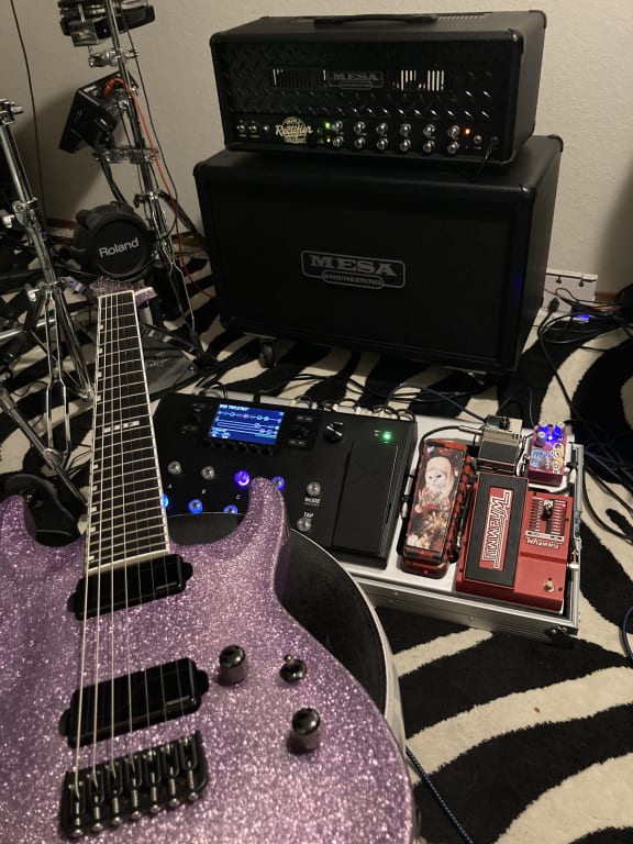 ESP E-II Horizon NT-7B Baritone Electric Guitar Purple | Guitar Center