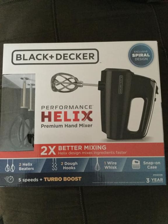  Black+Decker Helix Performance Premium Hand, 5-Speed Mixer,  Purple: Home & Kitchen