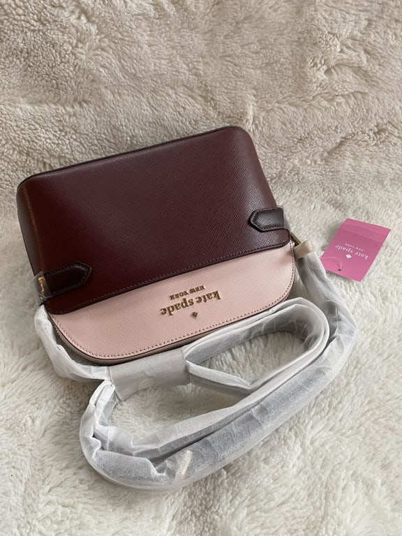 Kate+Spade+Staci+Dome+Crossbody+Saffiano+Leather+Light+Crepe+Wkr00645 for  sale online