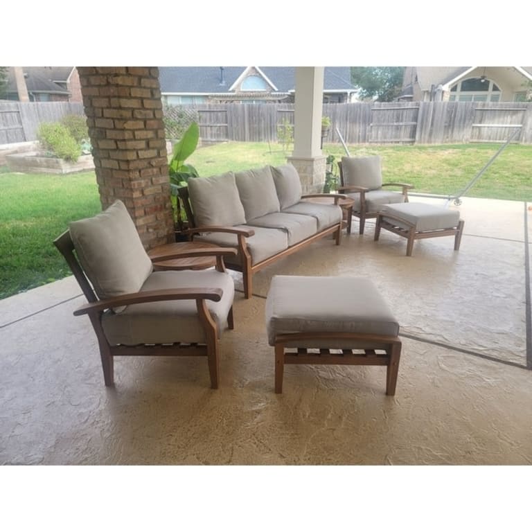 Cambridge Casual Leon Teak Patio Lounge Chair with Cushion On Sale Bed Bath & Beyond 28080450