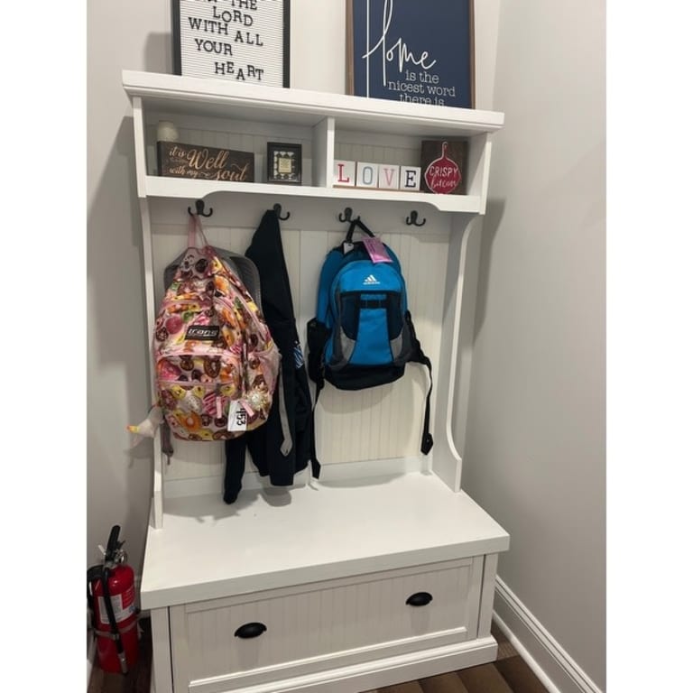 Crosley Seaside Hall Tree 40 "W x 18.5 "D x 64.5 "H On Sale Bed