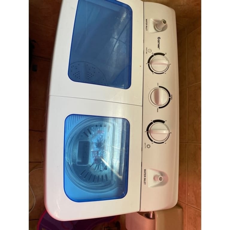 Costway Portable Mini Compact Twin Tub 20lb Washing Machine Washer