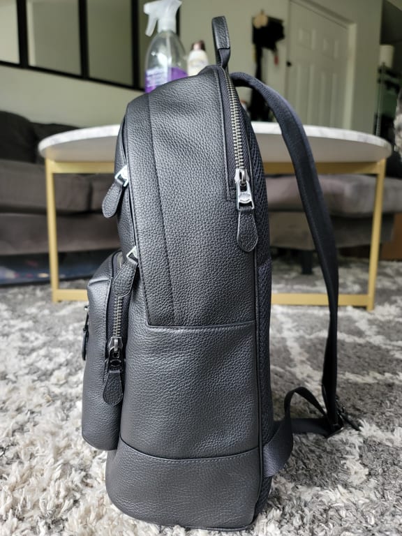 Coach West Charcoal Black Signature Large Backpack