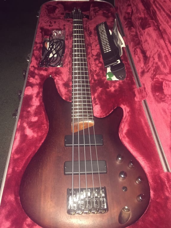 Ibanez SR505 5-String Electric Bass Guitar Brown Mahogany Maple