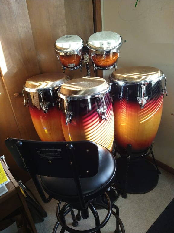 LP Performer Series Bongos With Chrome Hardware Green Fade