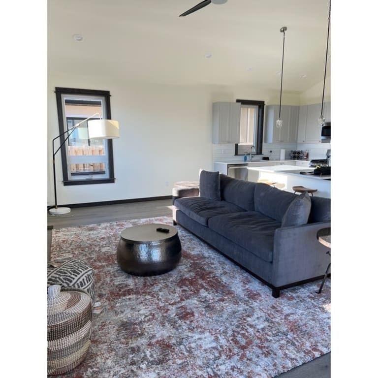 Alexander Home MidCentury Modern Abstract Area Rug On Sale Bed