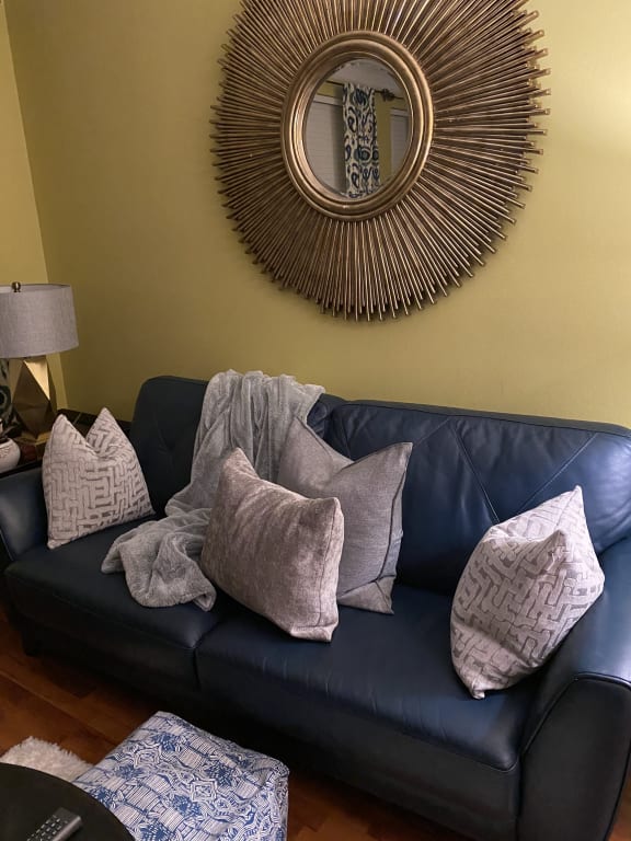 Sunburst Polyurethane Soft Gold Round Wall Mirror, 49"