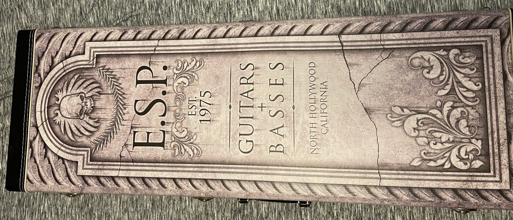 Open Box ESP LTD Kirk Hammett Signature White Zombie Electric