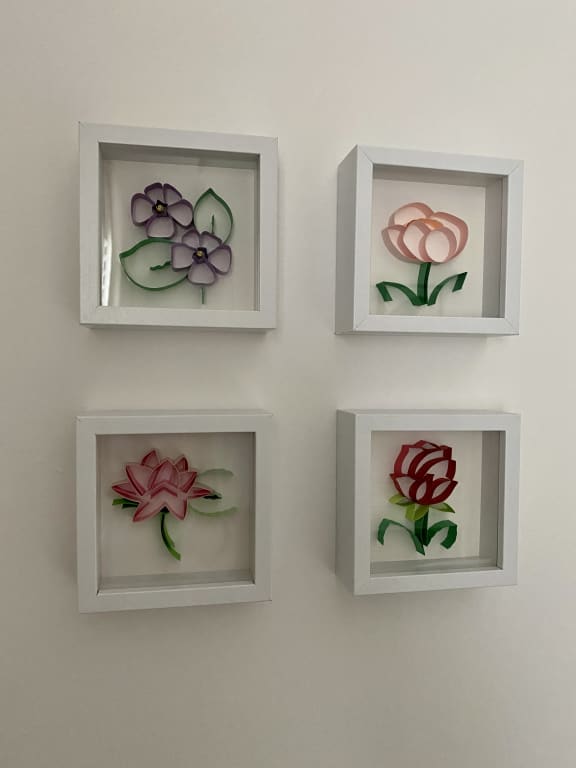 Birth Month Flower 3D Art from Uncommon Goods. Customer submitted image.