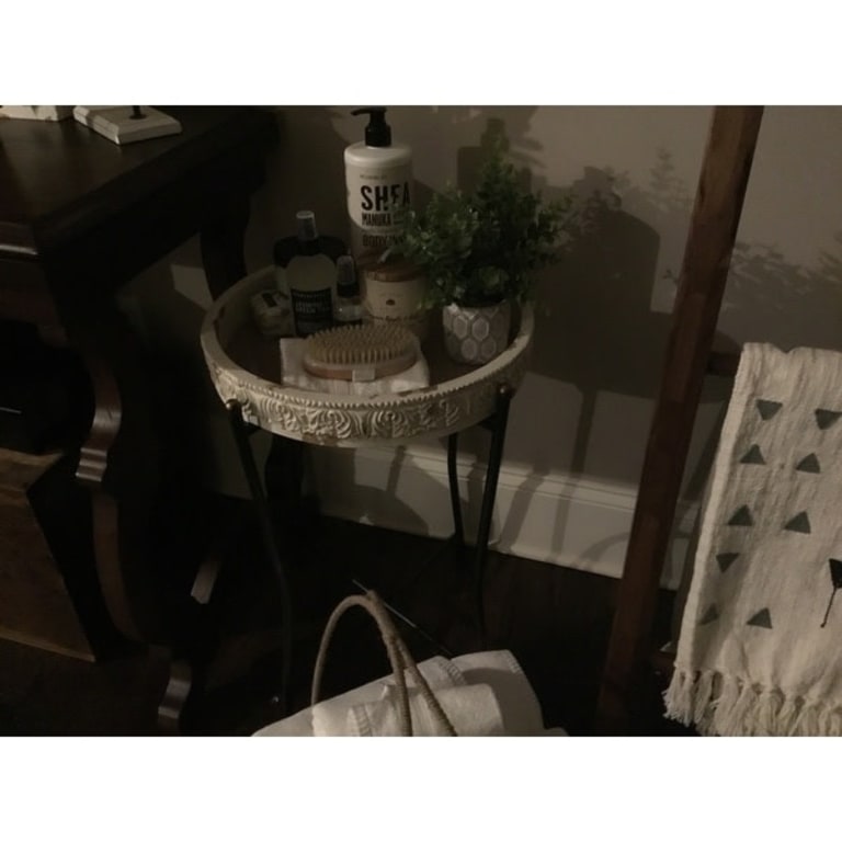 Sarina Farmhouse Accent Table 23.5"H x 15.5"W x 15.5"D On Sale