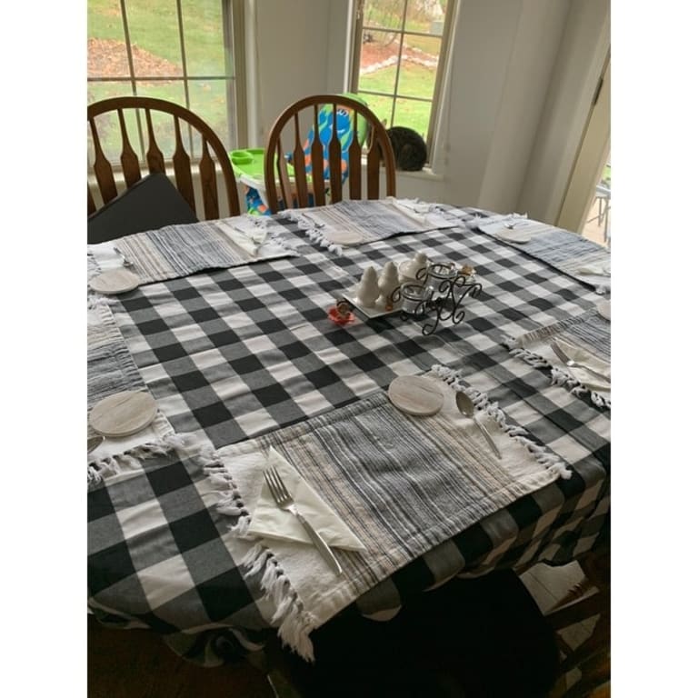 DII Homestead Plaid Tabletoppers, 40x40", Homestead Plaid, 1 Piece