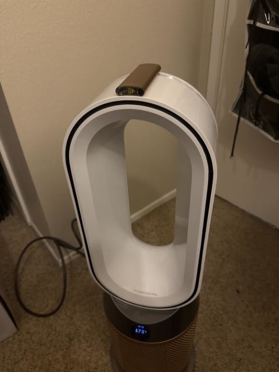Dyson Purifier Hot+Cool HP2 De-Nox Purifying Fan Heater, White/Gold