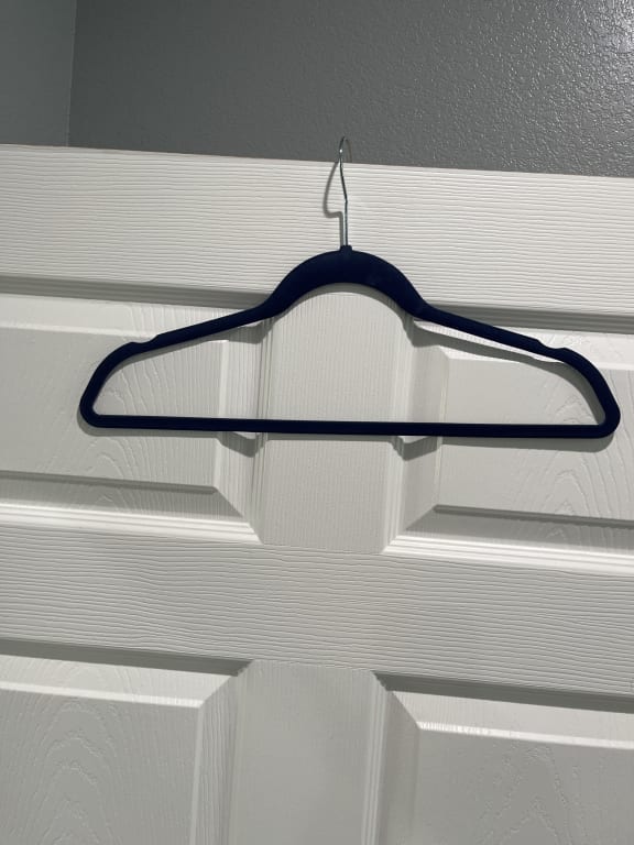 at Home 15.2L x 14.1H x 6.5W Grey Velvet Hanger Set (50 ct)