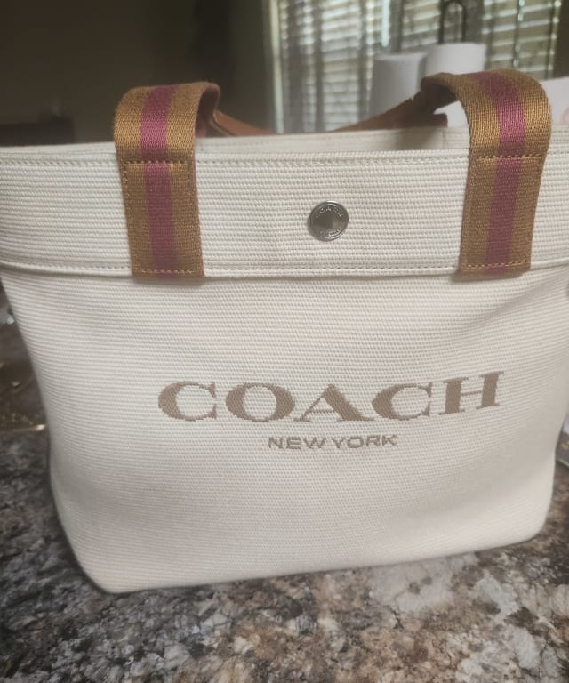 Coach, Bags, Coach Small Ferry Tote In Signature Clear Canvas