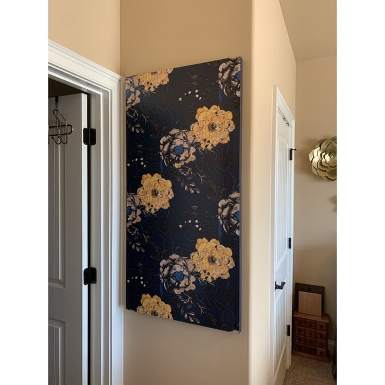 Vintage Navy Blue Botanical Floral Removable Wallpaper 24'' inch x 10'ft On Sale Bed Bath