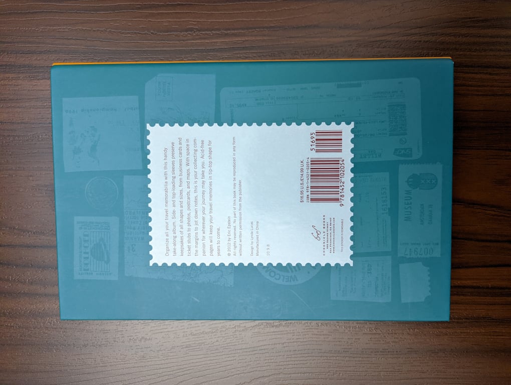 Travel Stub Diary from Uncommon Goods. Customer submitted image.