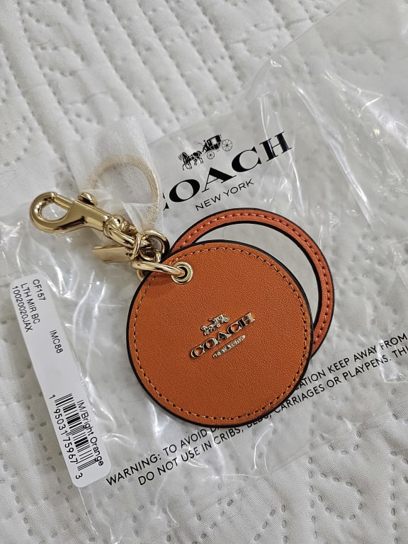 Circular Coin Pouch Bag Charm In Signature Canvas