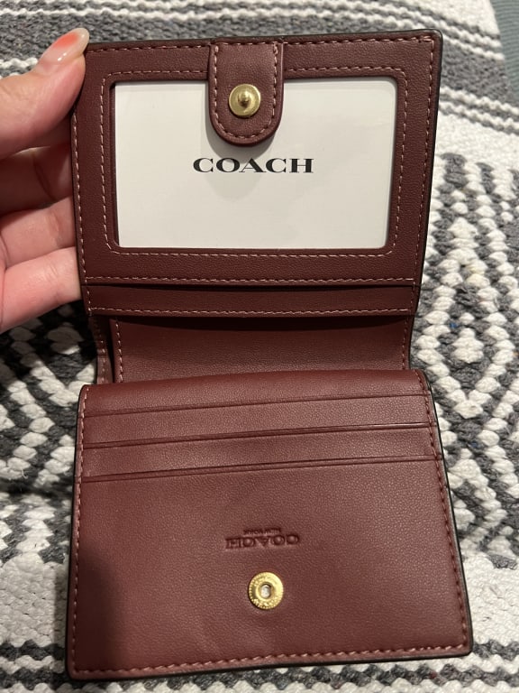 COACH® Outlet  Snap Wallet In Signature Canvas