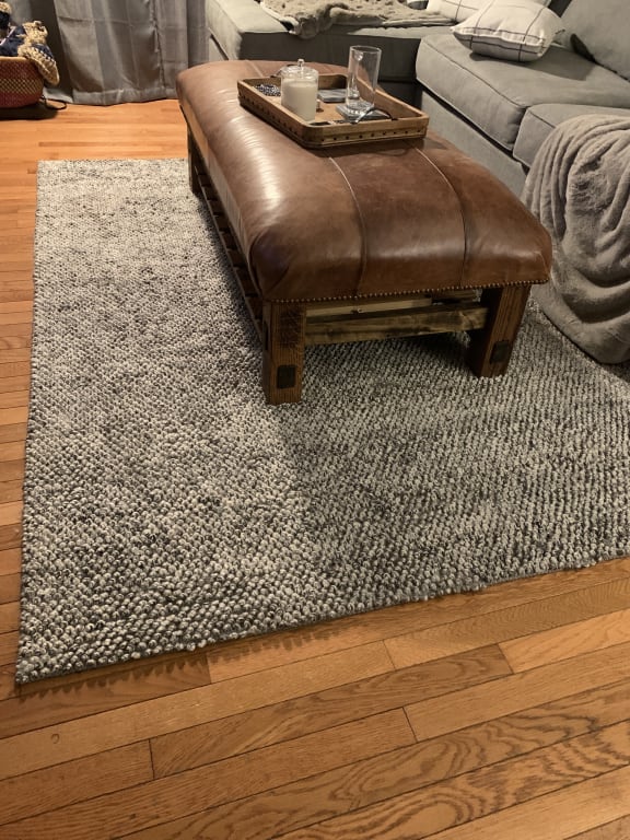 Gravel B771) Grey Rug Textured