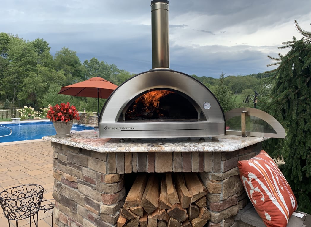 Forno Venetzia Pronto 510 Outdoor Wood Burning Pizza Oven Forno Venetzia Torino 200 40-Inch Countertop Outdoor Wood-Fired Pizza