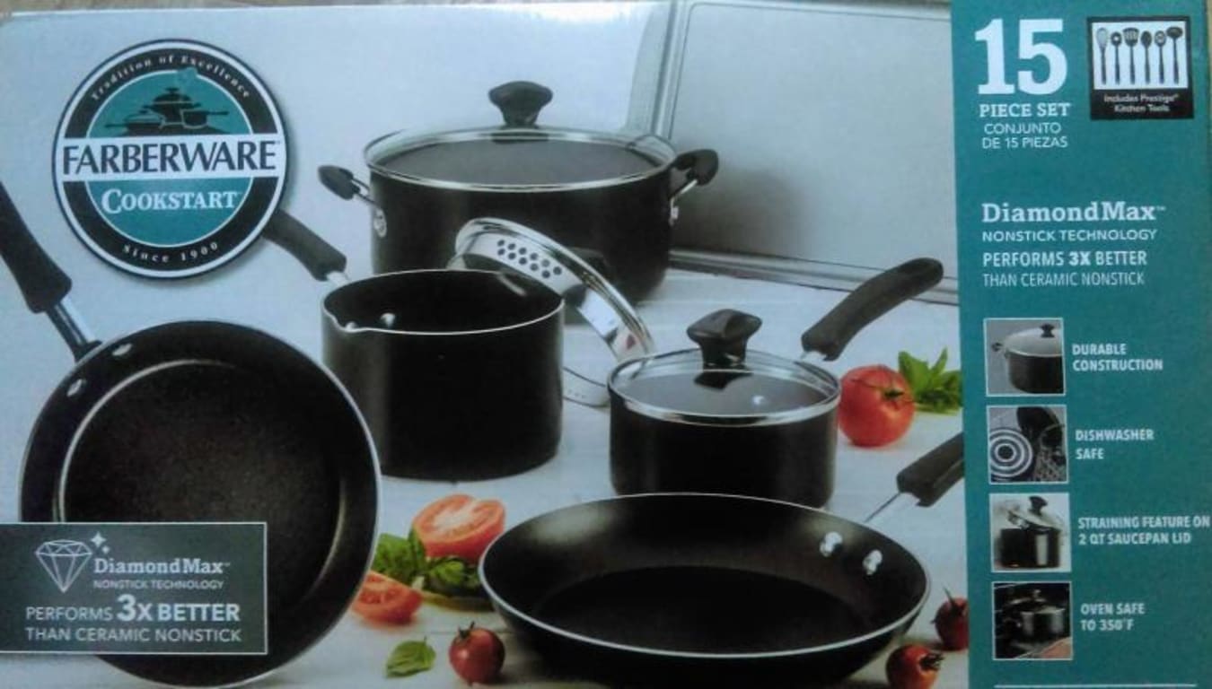 Farberware Cookstart Cookware Set, 15 Piece