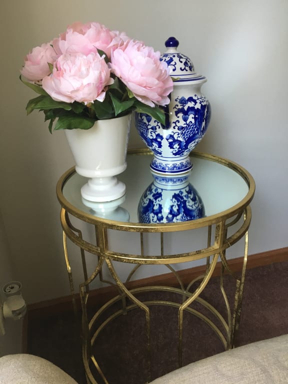 Gold Quatrefoil Table At Home