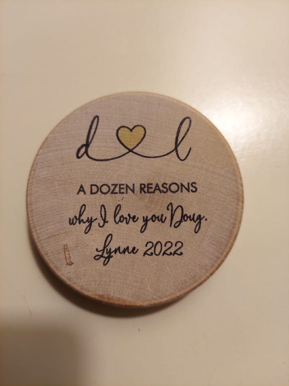 A Dozen Reasons I Love You from Uncommon Goods. Customer submitted image.