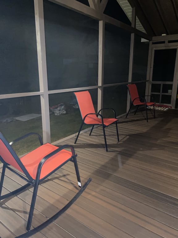 Stackable Brown Sling Patio Chair