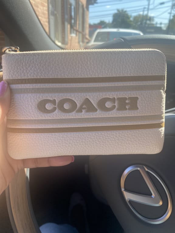 Coach 47706 Signature Stripe Large Wristlet –