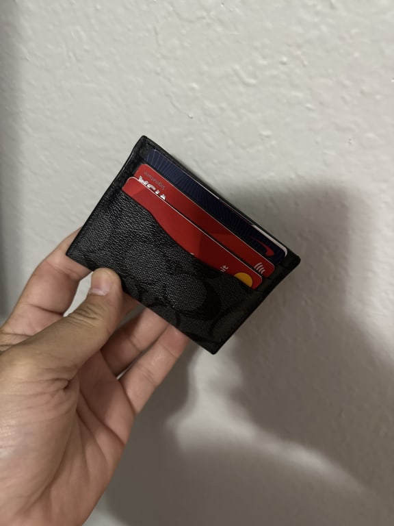 COACH®  Money Clip Card Case With Camo Print