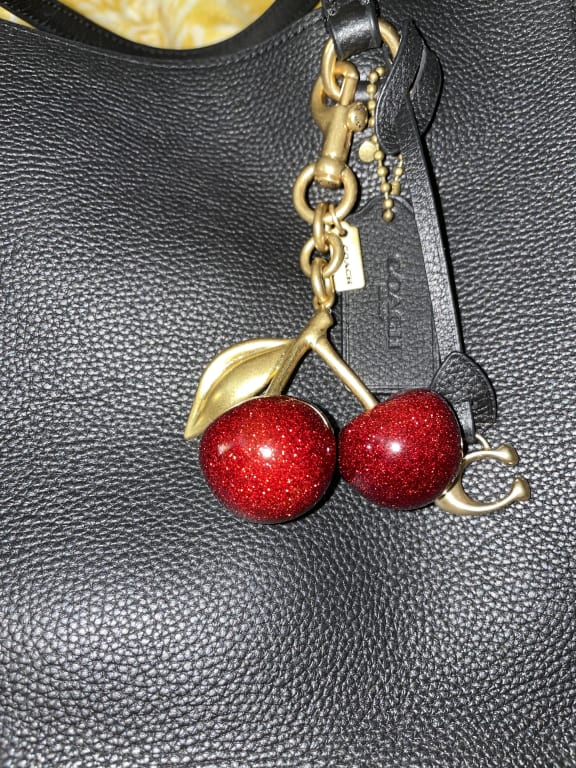 Pink Cherry Bag Charm