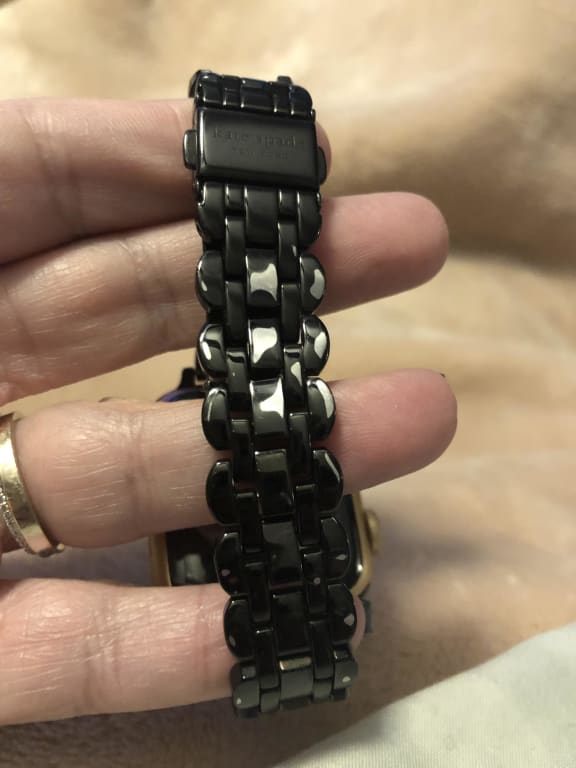 Black Scallop Link Stainless Steel Bracelet 38/40mm Band For Apple